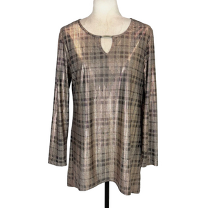 Classic Editions gold checkered top